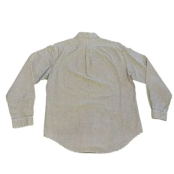 Ralph Lauren Men's Vintage Green Check Long Sleeve Button-Down Shirt L - Picture 3 of 3